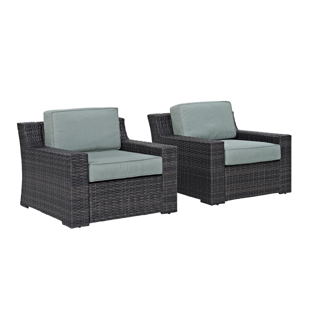 Beaufort 2Pc Wicker Outdoor Chair Set. Picture 4