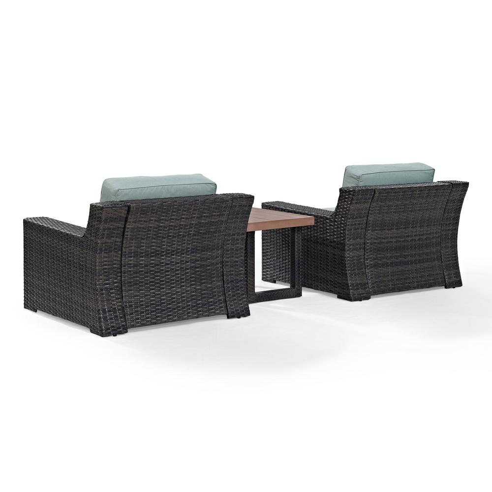 Beaufort 3Pc Wicker Outdoor Chair Set - Side Table & 2 Chairs. Picture 3