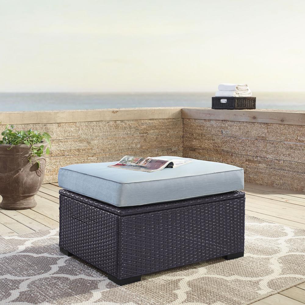 Biscayne Wicker Outdoor Ottoman. Picture 2
