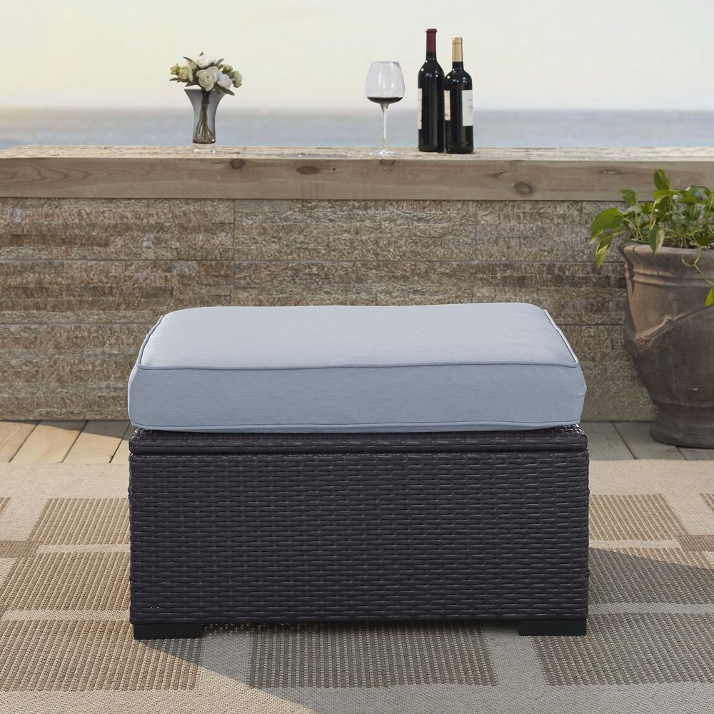 Biscayne Wicker Outdoor Ottoman. Picture 3