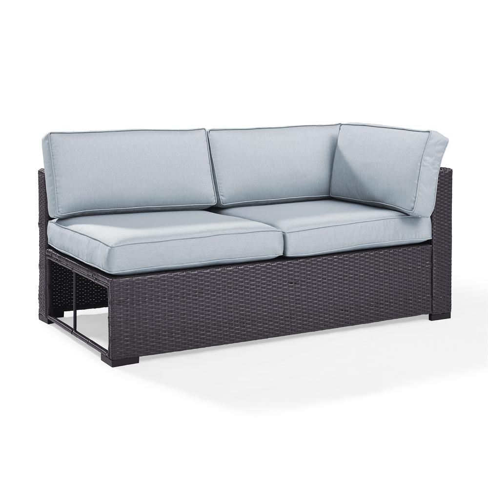 Biscayne Wicker Outdoor Sectional Loveseat. Picture 3