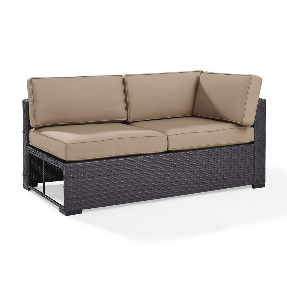 Biscayne Wicker Outdoor Sectional Loveseat. Picture 3