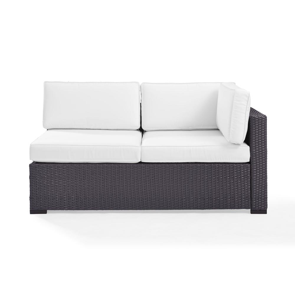 Biscayne Wicker Outdoor Sectional Loveseat. Picture 1
