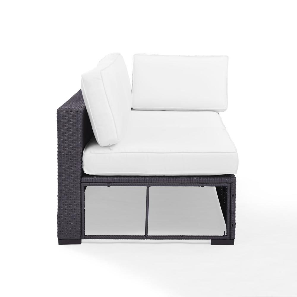 Biscayne Wicker Outdoor Sectional Loveseat. Picture 5