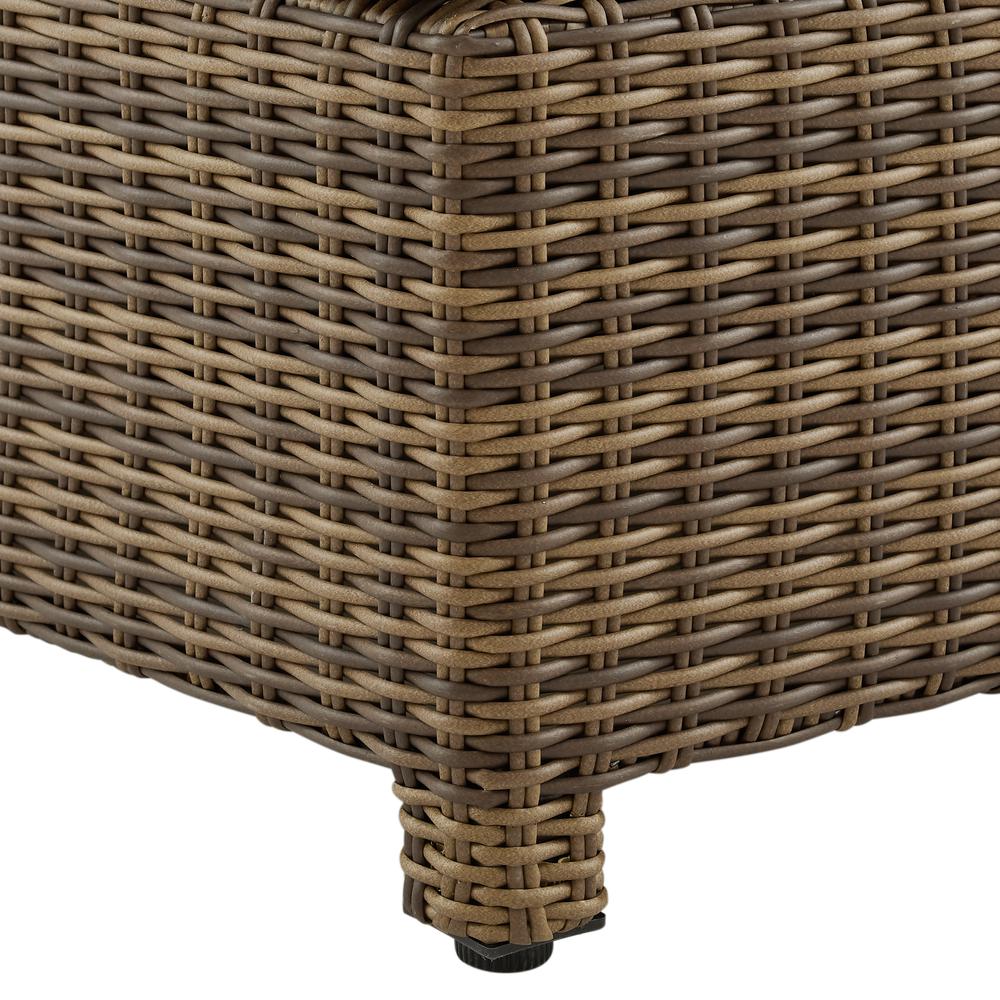 Bradenton 2Pc Armless Wicker Outdoor Chair Set - 2 Armless Chairs. Picture 10