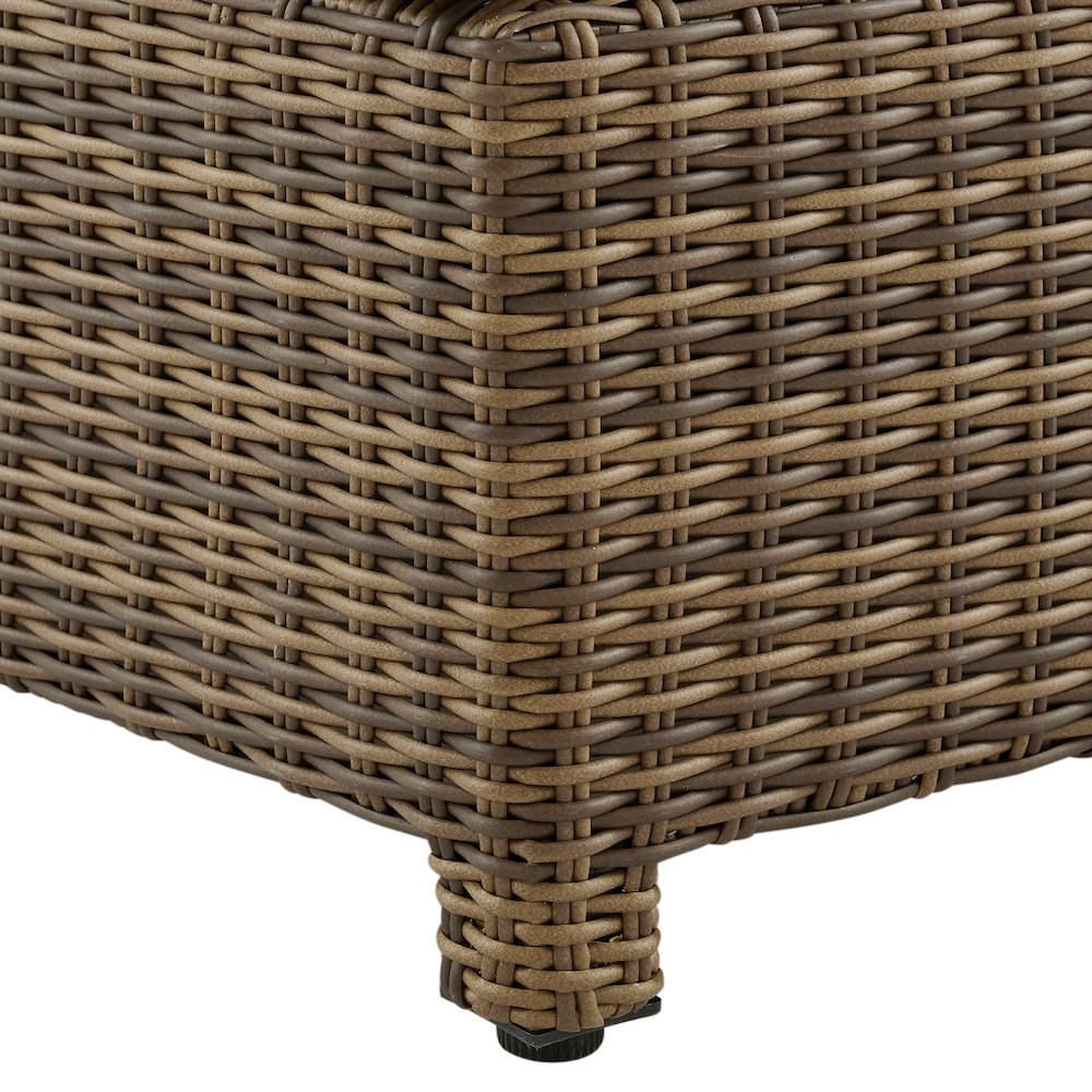 Bradenton 2Pc Armless Wicker Outdoor Chair Set - 2 Armless Chairs. Picture 13