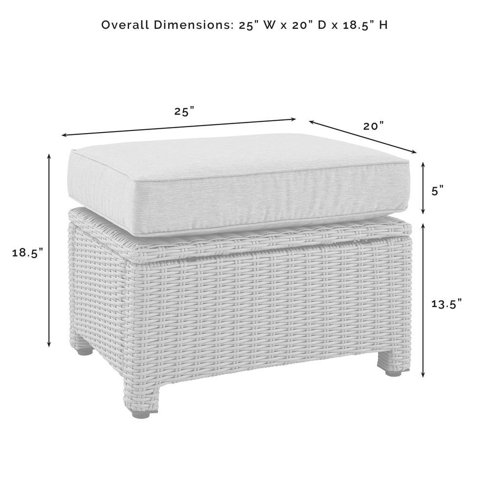 Bradenton 2Pc Wicker Outdoor Chair Set - Armchair & Ottoman. Picture 4