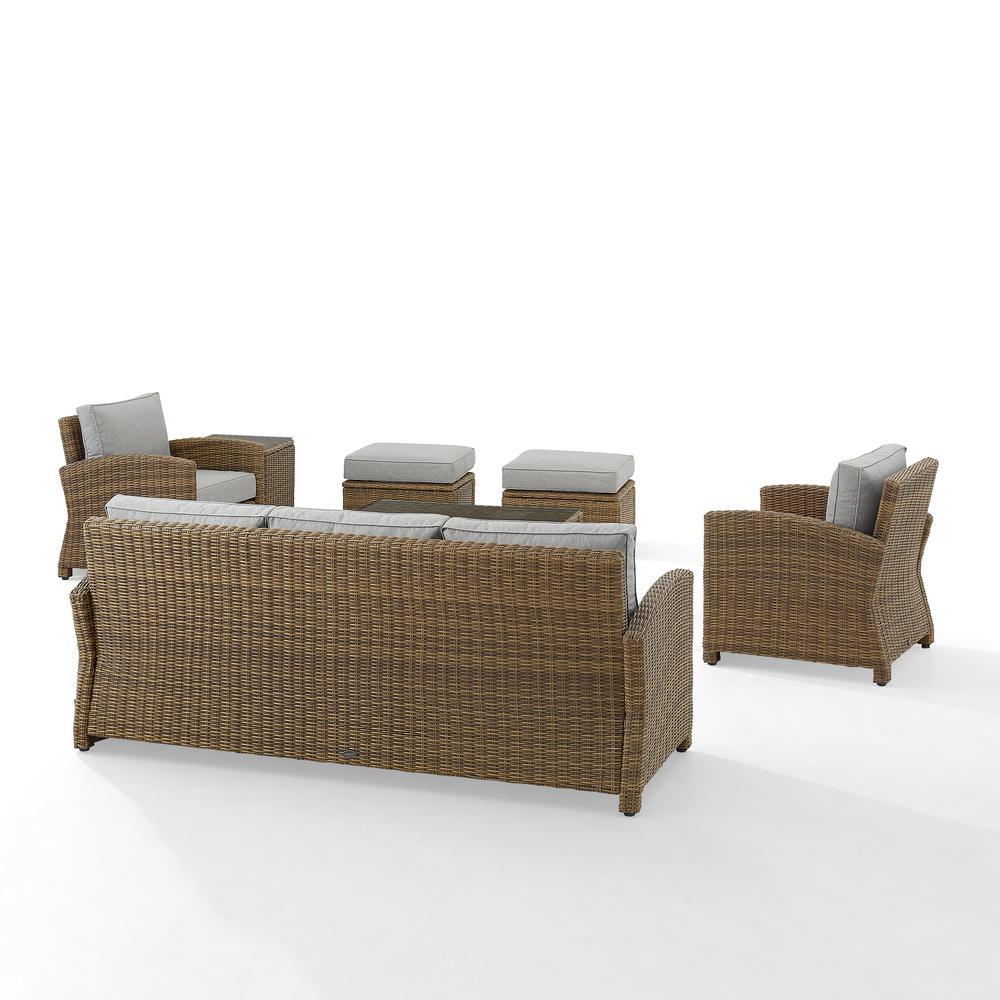 7Pc Outdoor Sofa Furniture Set, Sofa, Coffee&Side Table, 2 Armchairs, 2 Ottomans. Picture 13