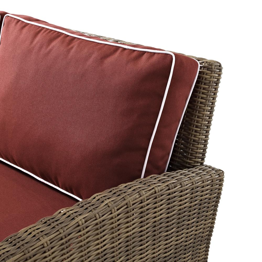 5Pc Outdoor Furniture Set, Left&Right Loveseat, Armchair, Coffee Table, Ottoman. Picture 16