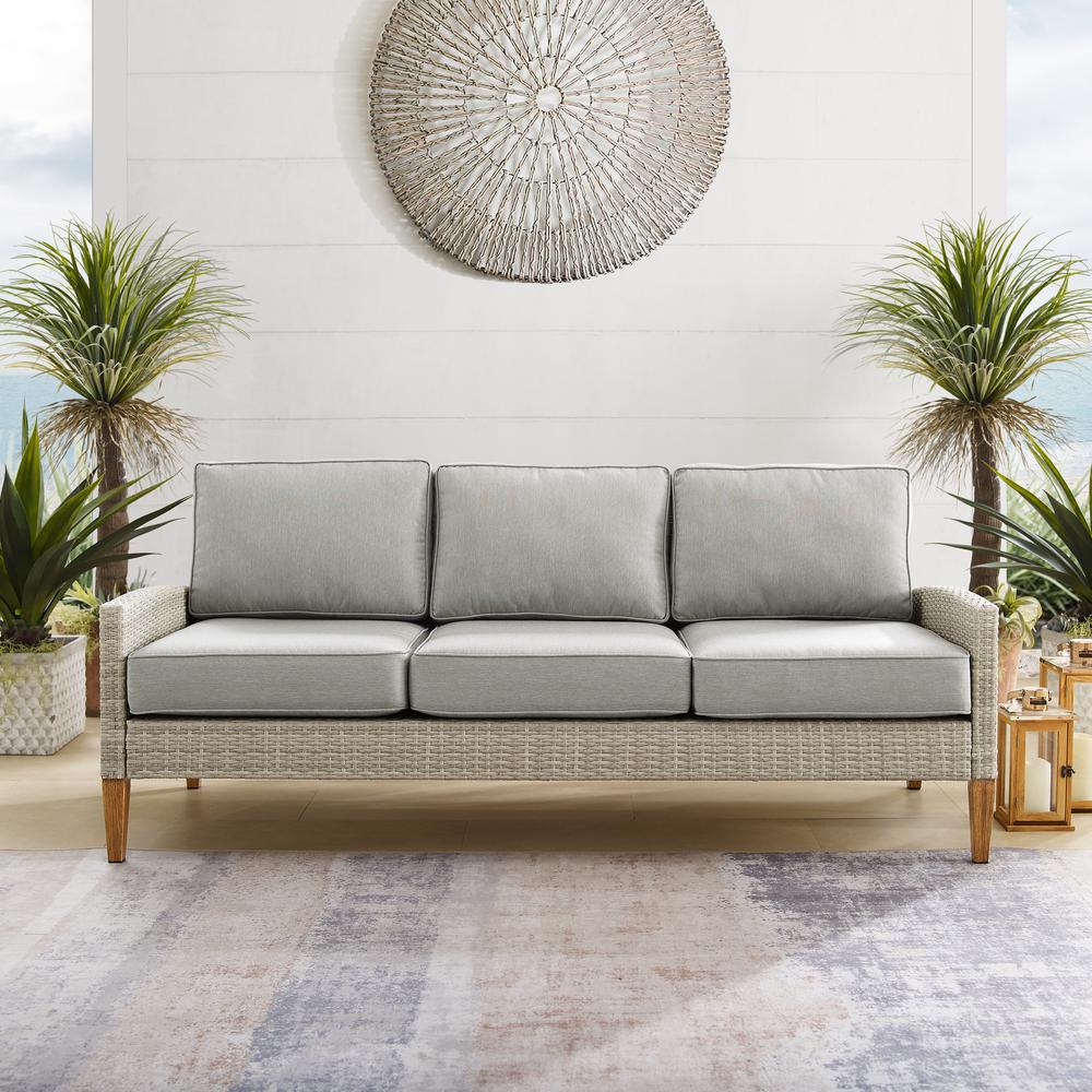 Capella Wicker Outdoor Sofa. Picture 11