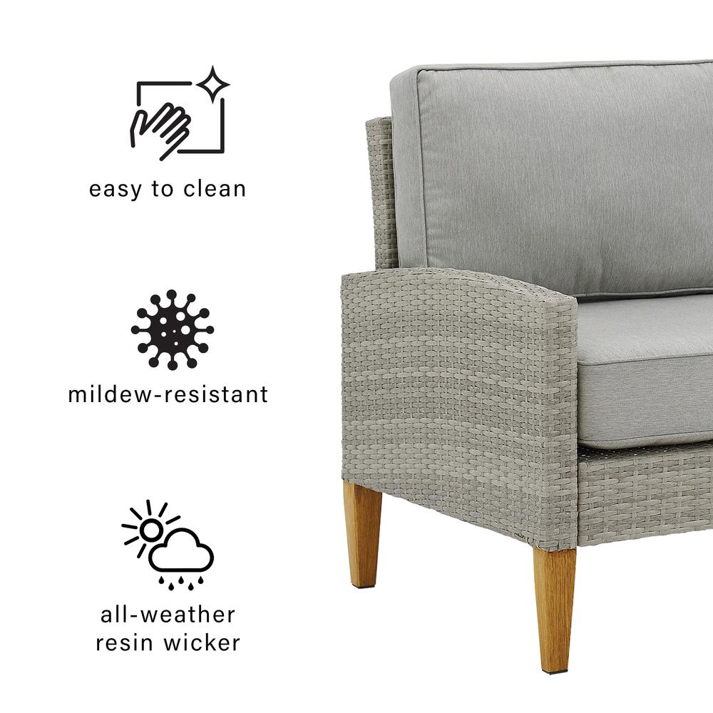 Capella 3Pc Wicker Outdoor Chair Set - Side Table & 2 Armchairs. Picture 19