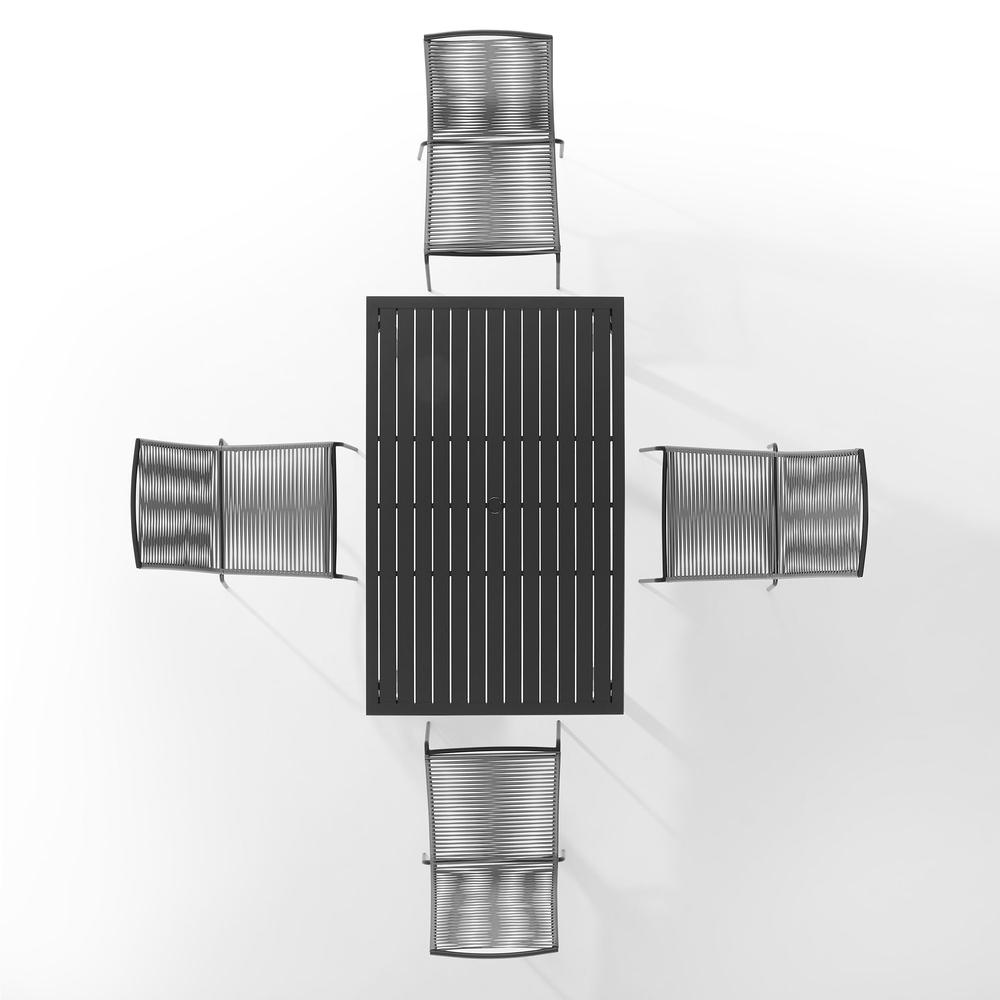 Fenton 5Pc Wicker Outdoor Dining Set - Table & 4 Chairs. Picture 3