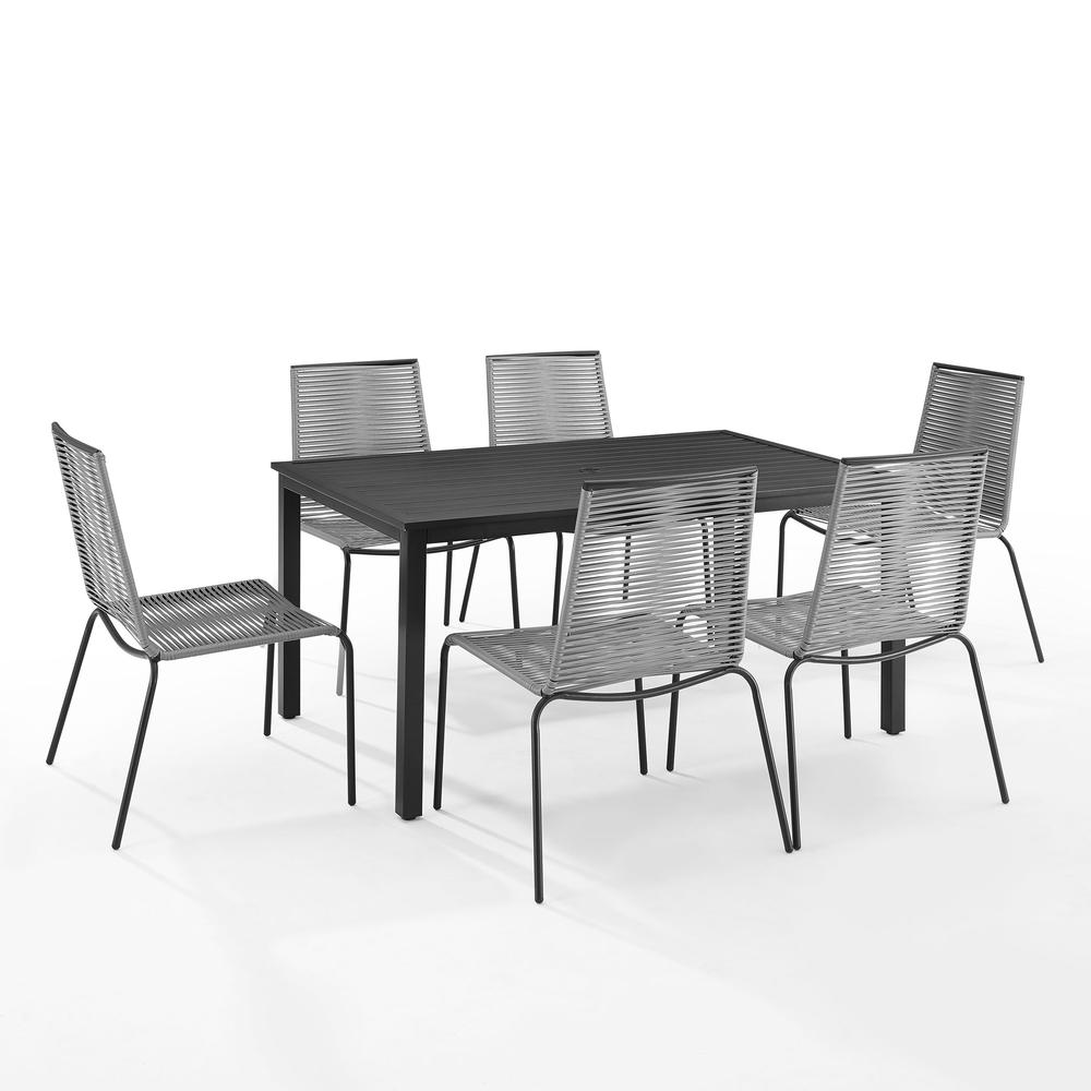 Fenton 7Pc Wicker Outdoor Dining Set - Table & 6 Chairs. Picture 1