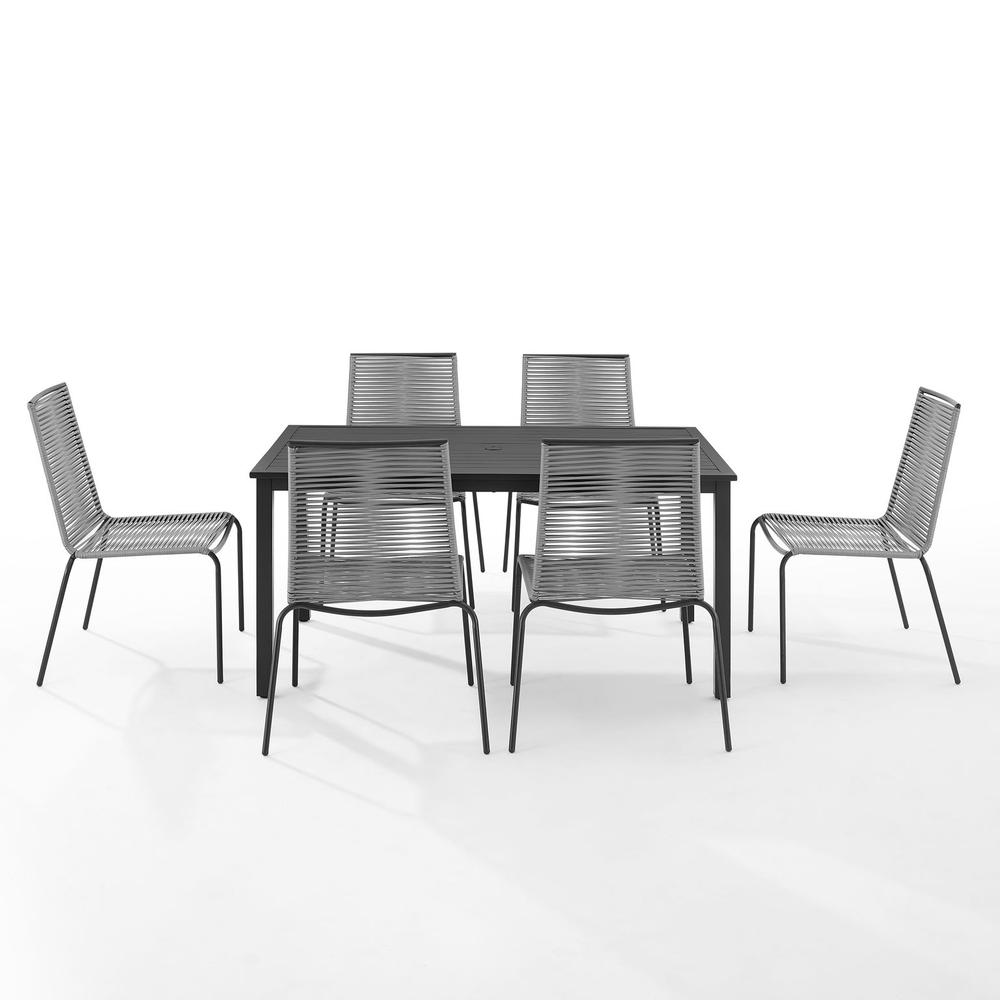 Fenton 7Pc Wicker Outdoor Dining Set - Table & 6 Chairs. Picture 2
