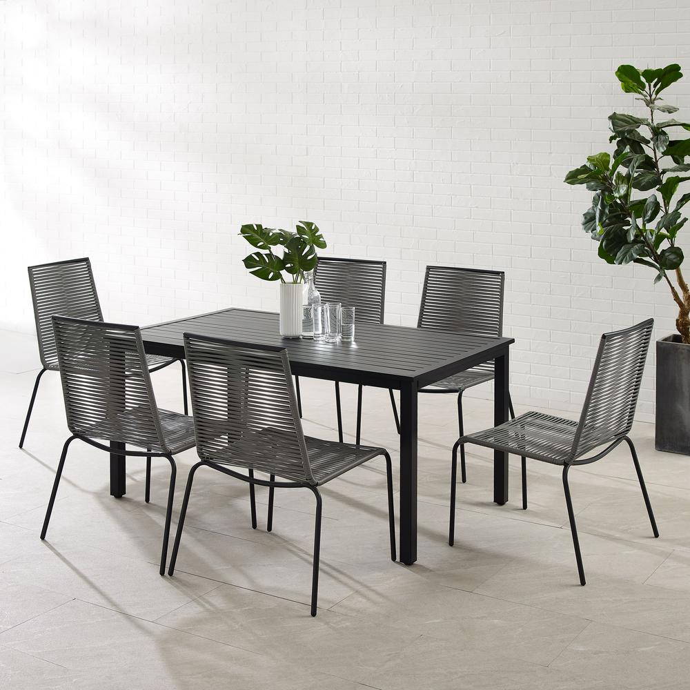 Fenton 7Pc Wicker Outdoor Dining Set - Table & 6 Chairs. Picture 3