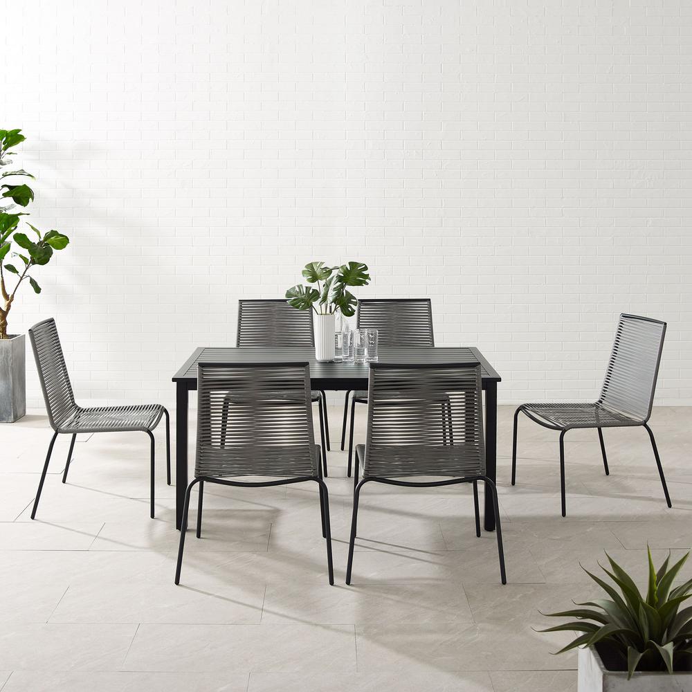 Fenton 7Pc Wicker Outdoor Dining Set - Table & 6 Chairs. Picture 4