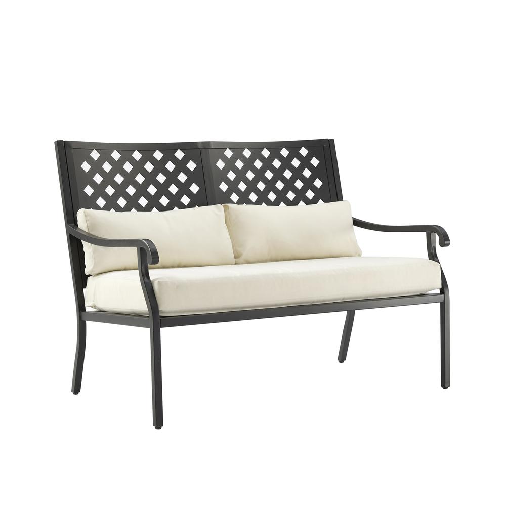 Alistair 4Pc Outdoor Loveseat Furniture Set, Loveseat, Coffee Table, 2 Armchairs. Picture 9