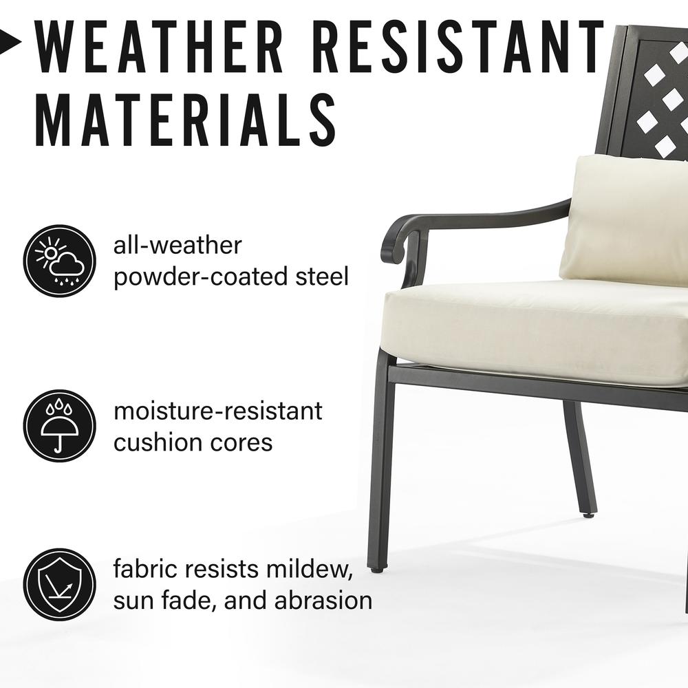 Alistair 4Pc Outdoor Loveseat Furniture Set, Loveseat, Coffee Table, 2 Armchairs. Picture 11