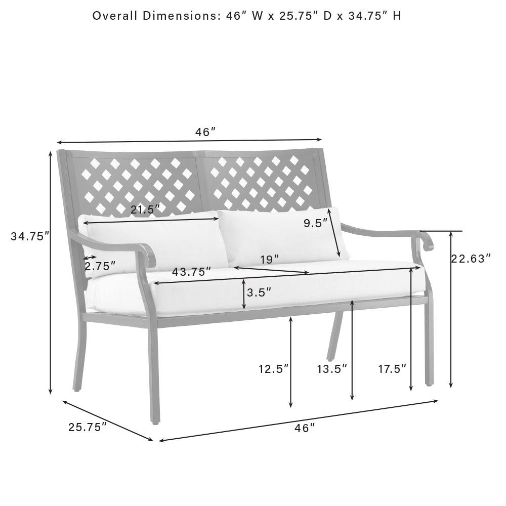 Alistair 4Pc Outdoor Loveseat Furniture Set, Loveseat, Coffee Table, 2 Armchairs. Picture 16