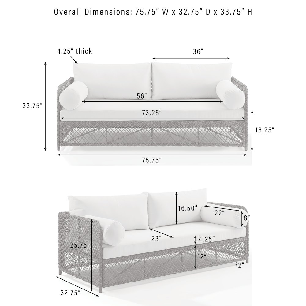 Granite Bay Wicker Outdoor Sofa. Picture 9
