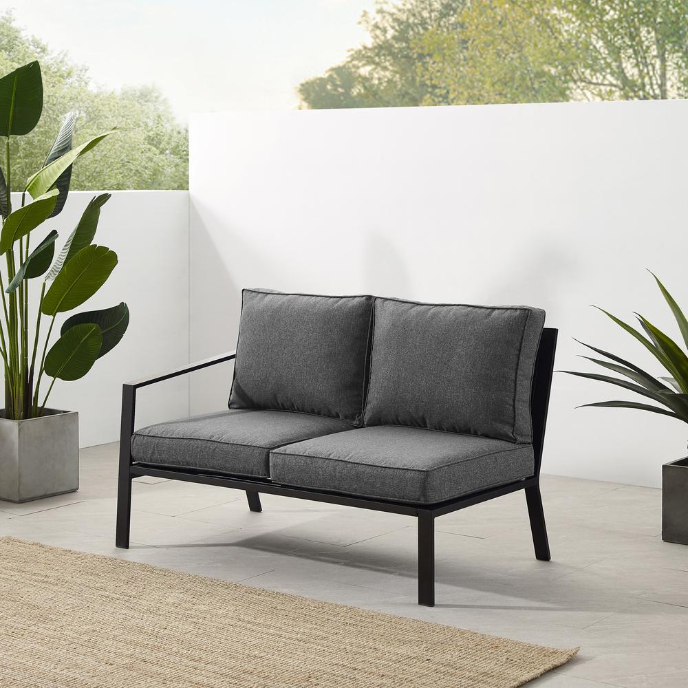 Clark Outdoor Sectional Left Side Loveseat. Picture 2