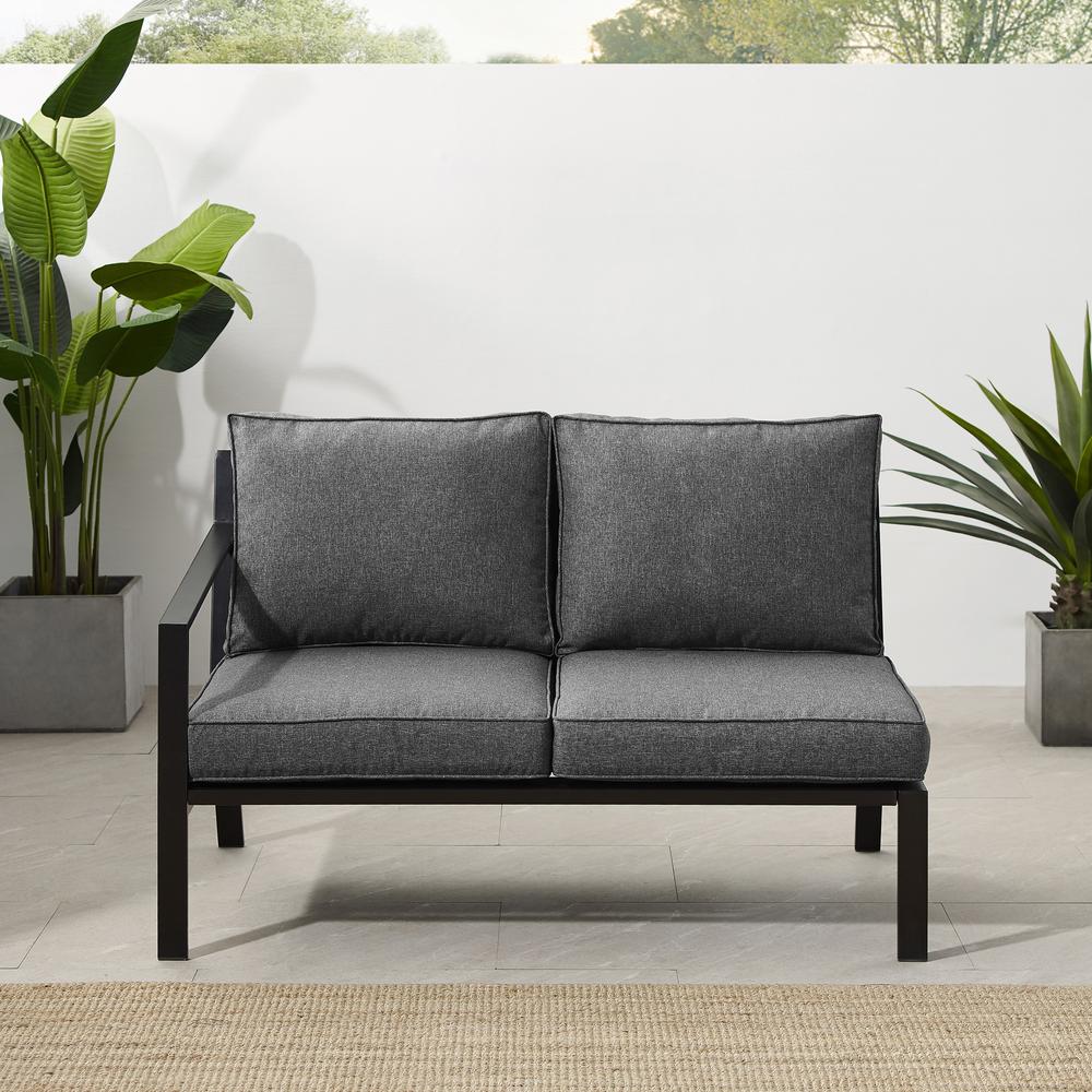 Clark Outdoor Sectional Left Side Loveseat. Picture 3