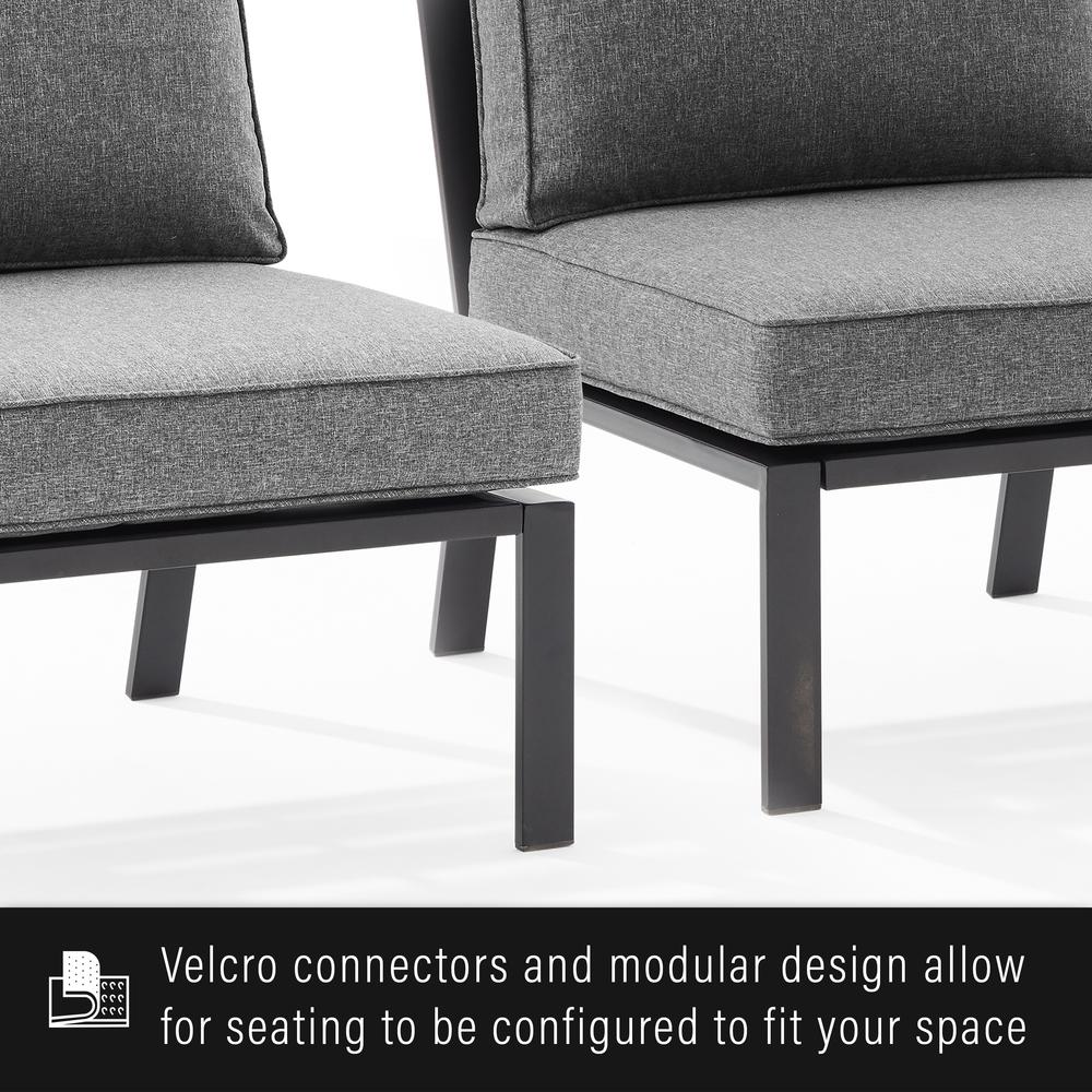 Clark Outdoor Sectional Left Side Loveseat. Picture 4