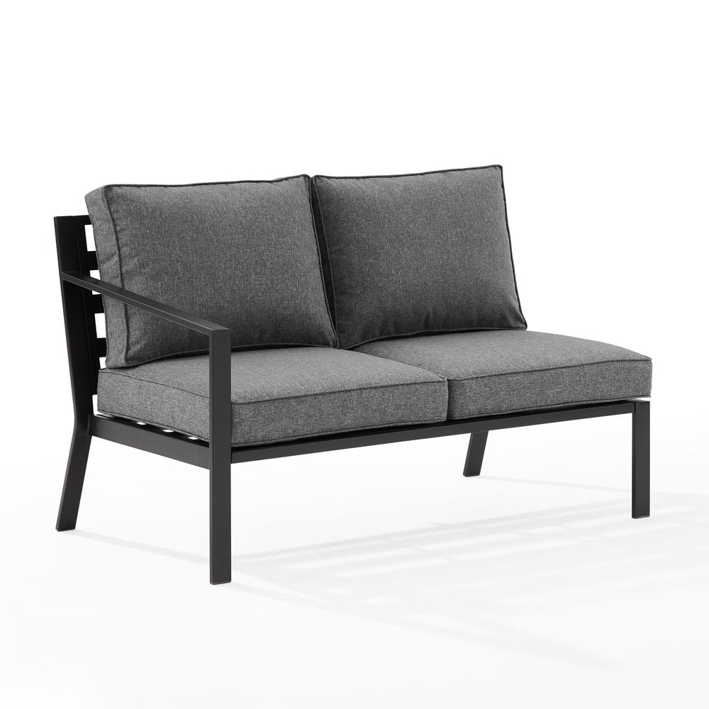 Clark Outdoor Sectional Left Side Loveseat. Picture 1