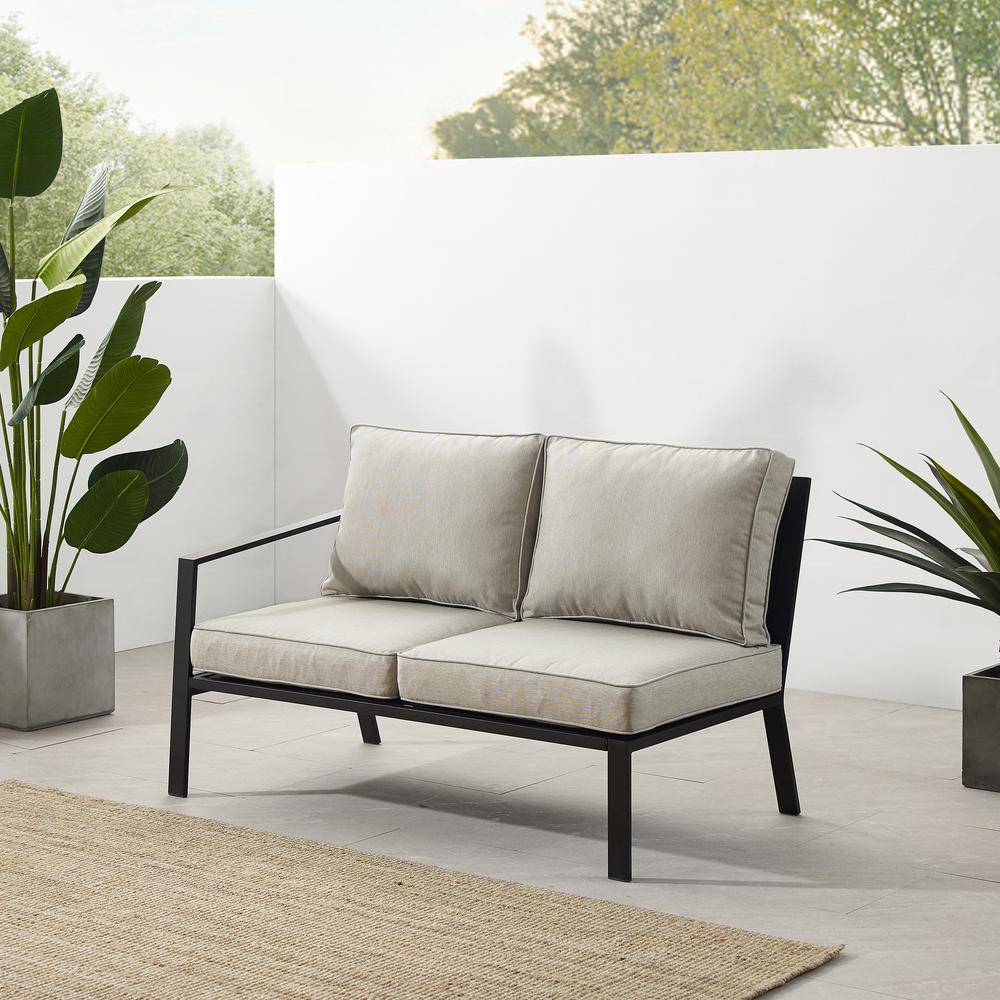Clark Outdoor Sectional Left Side Loveseat. Picture 2