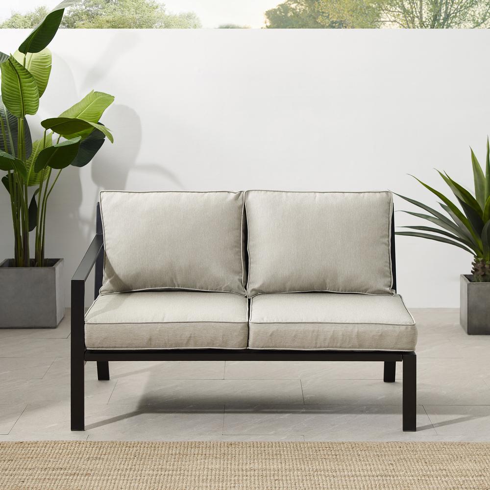 Clark Outdoor Sectional Left Side Loveseat. Picture 3