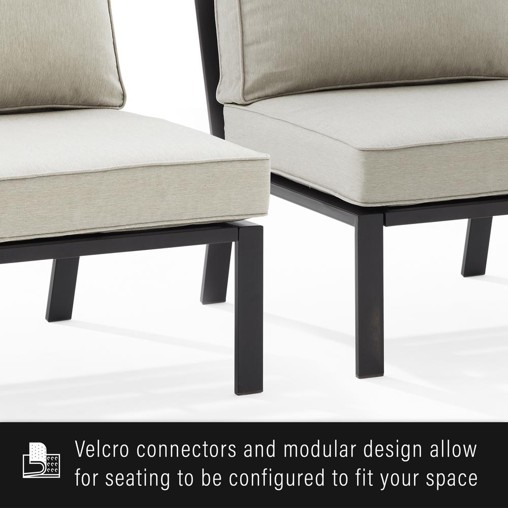 Clark Outdoor Sectional Left Side Loveseat. Picture 4