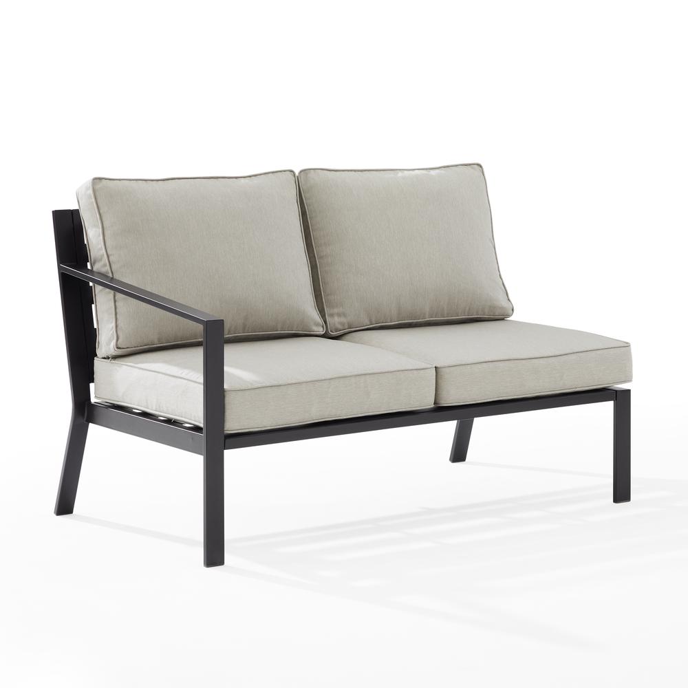 Clark Outdoor Sectional Left Side Loveseat. Picture 1