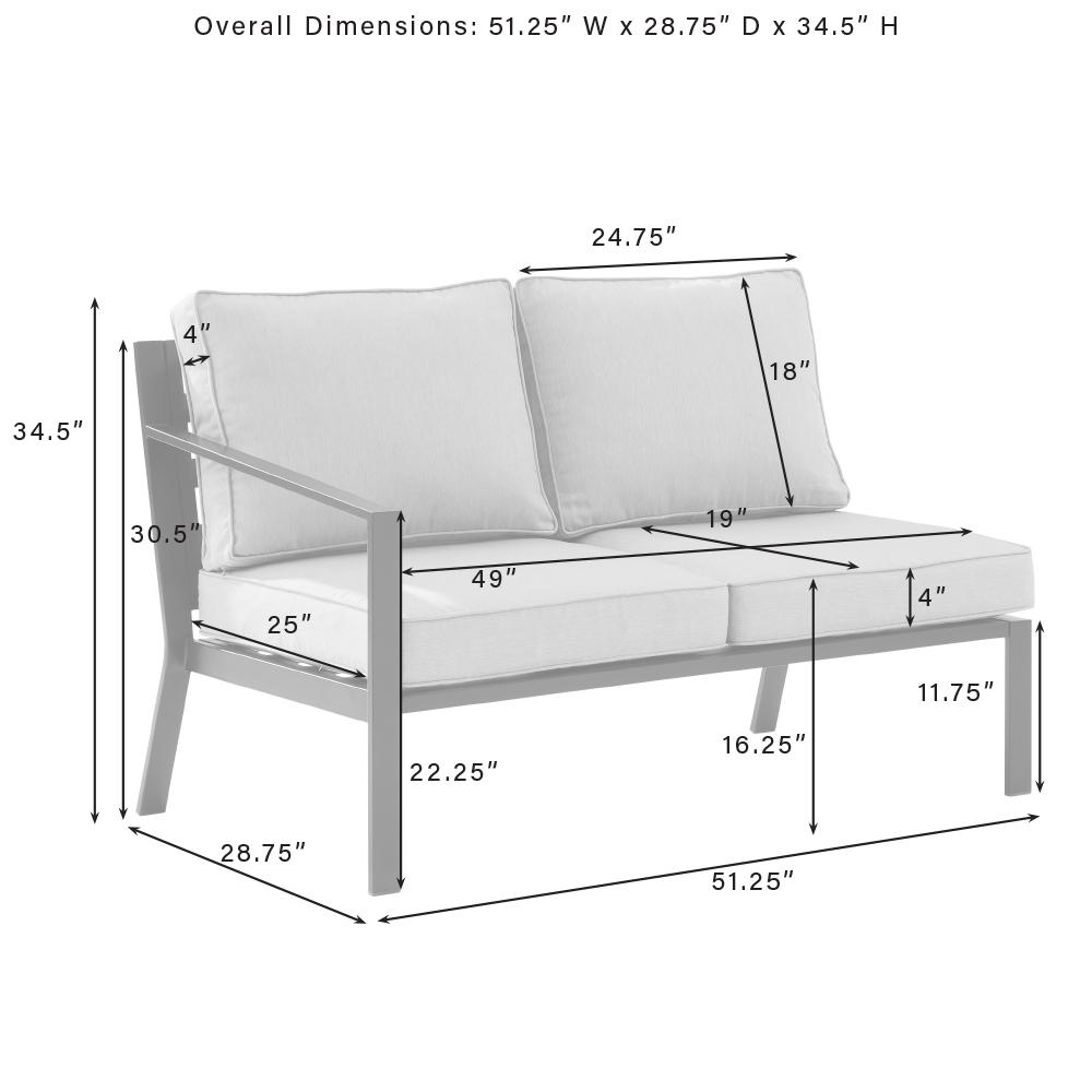 Clark Outdoor Sectional Left Side Loveseat. Picture 10