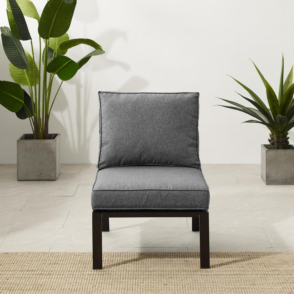 Clark Armless Outdoor Sectional Chair. Picture 4