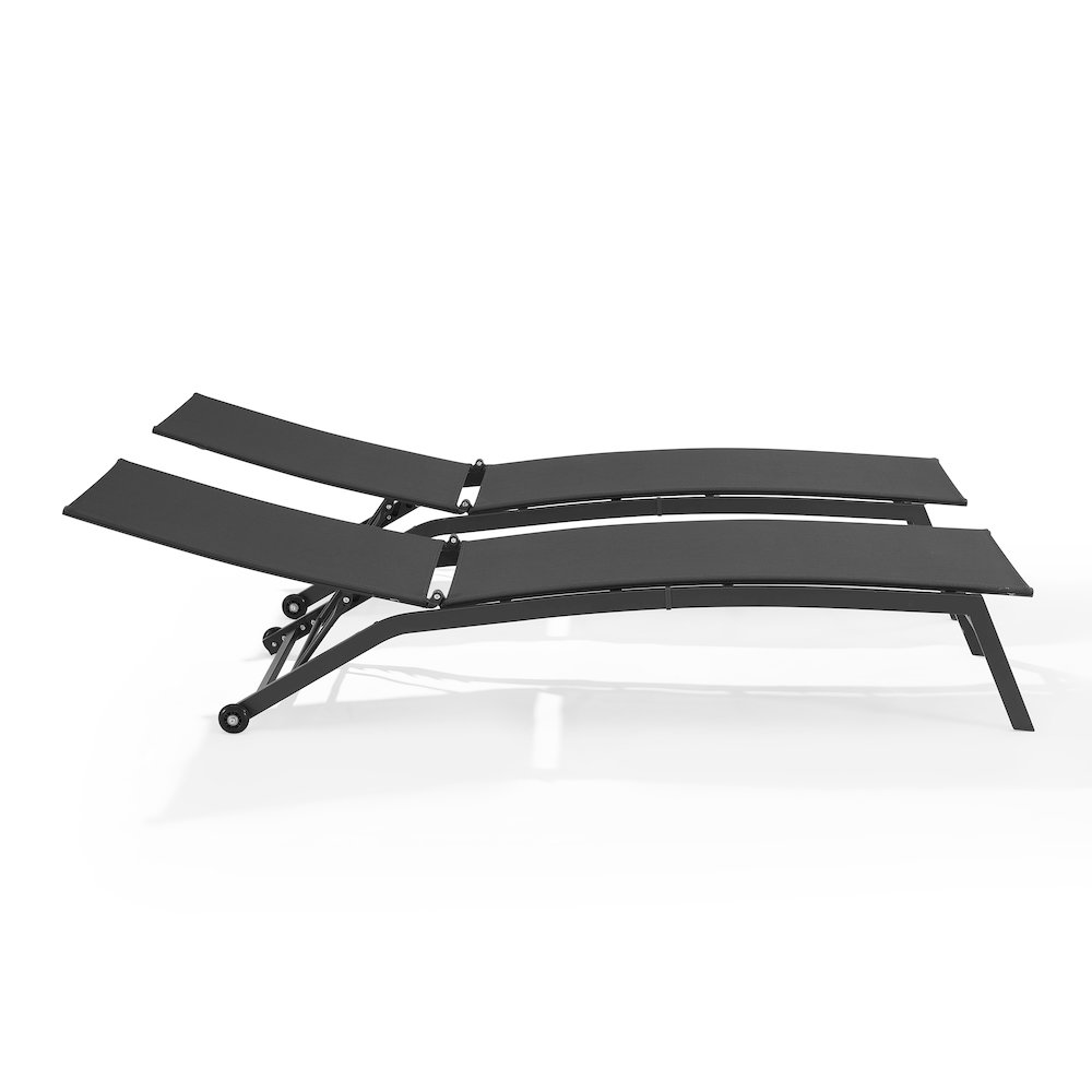 Weaver 2-Piece Outdoor Chaise Lounge Set - 2 Lounge Chairs. Picture 12