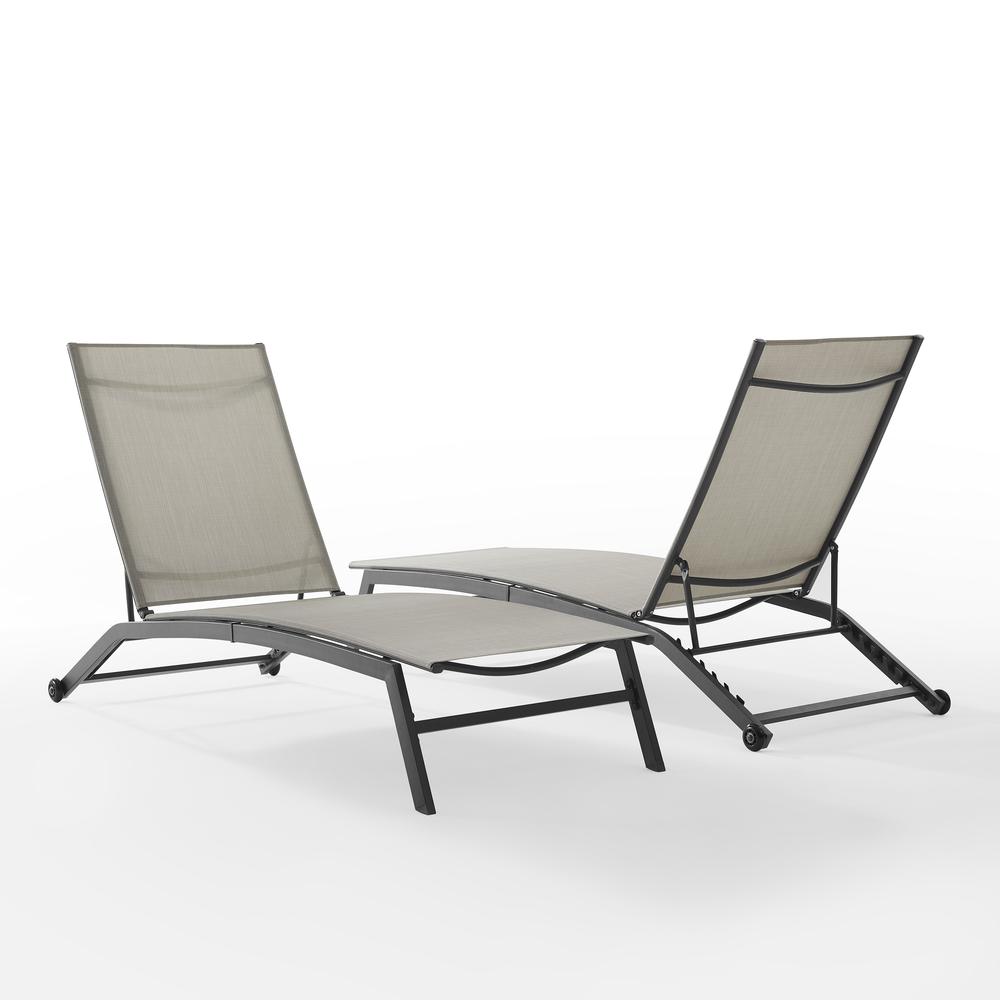 Weaver 2-Piece Outdoor Chaise Lounge Set - 2 Lounge Chairs. Picture 1