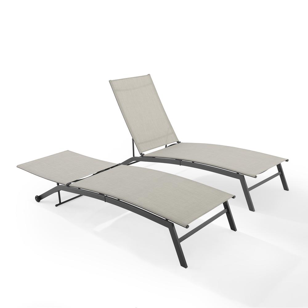 Weaver 2-Piece Outdoor Chaise Lounge Set - 2 Lounge Chairs. Picture 2
