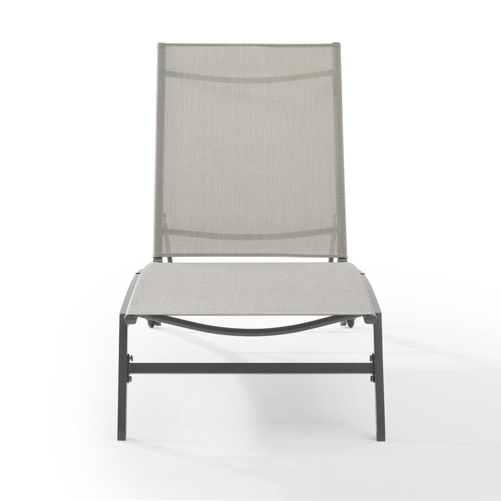 Black Steel Outdoor Lounge Chairs Set of 2 with Reclining Mesh and Wheels. Picture 5