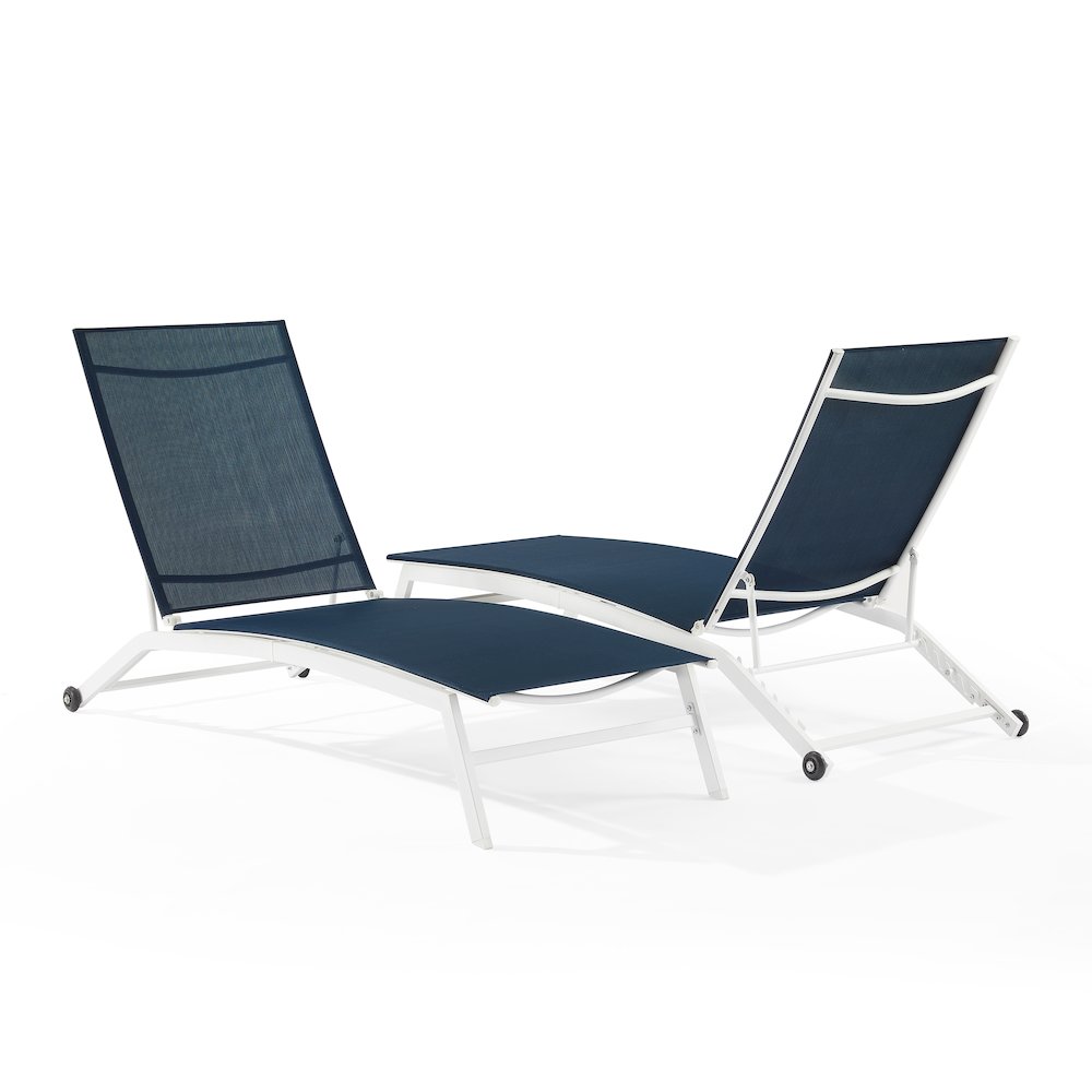 Weaver 2-Piece Outdoor Chaise Lounge Set - 2 Lounge Chairs. Picture 1
