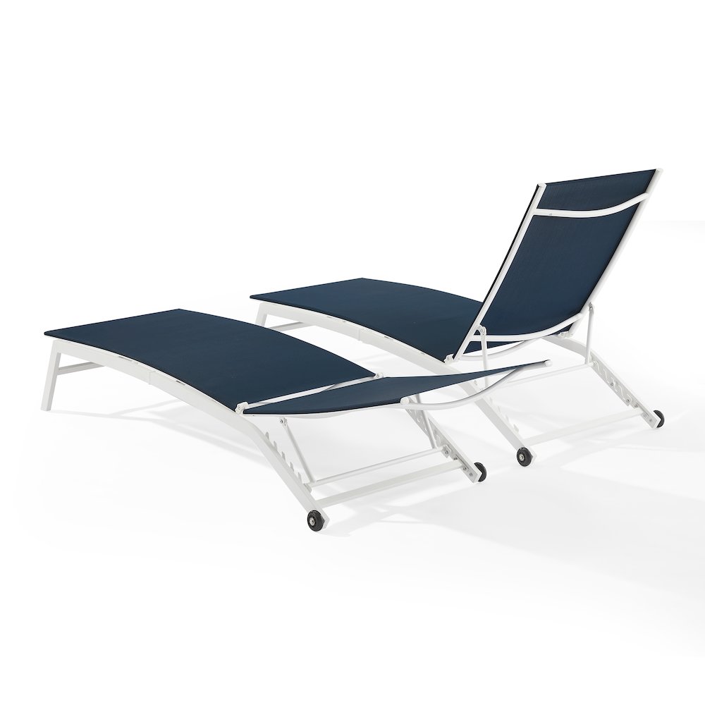 Weaver 2-Piece Outdoor Chaise Lounge Set - 2 Lounge Chairs. Picture 3