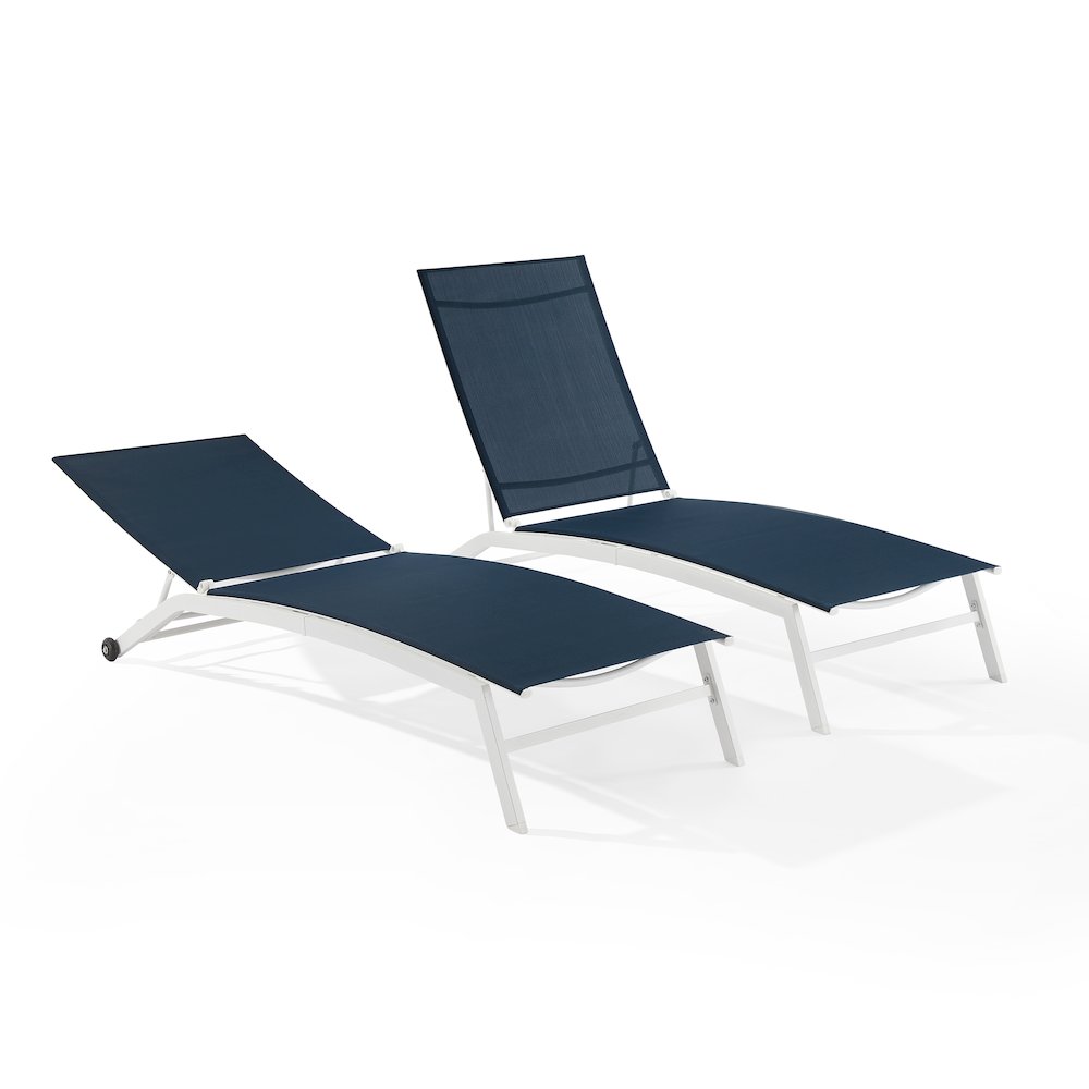 Weaver 2-Piece Outdoor Chaise Lounge Set - 2 Lounge Chairs. Picture 11