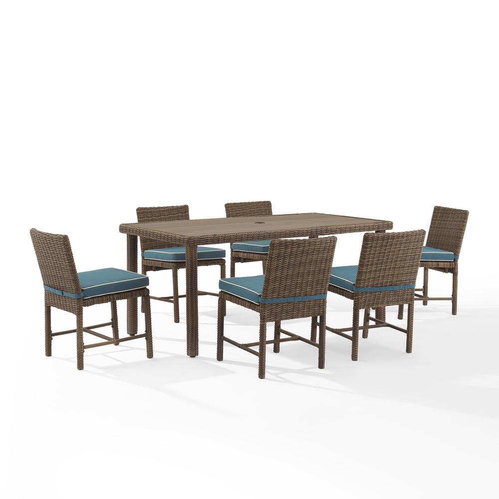 Bradenton 7Pc Wicker Outdoor Dining Set. Picture 6