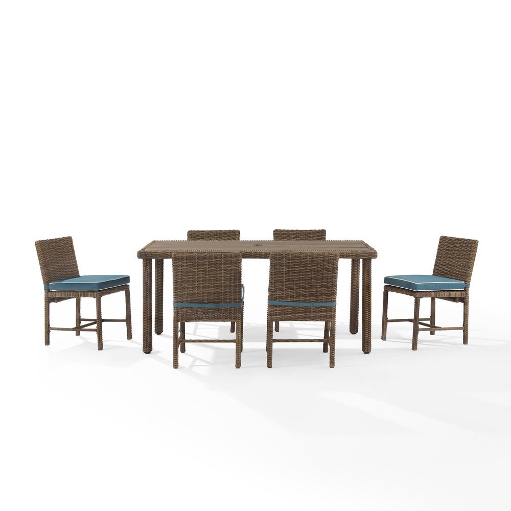 Bradenton 7Pc Wicker Outdoor Dining Set. Picture 7