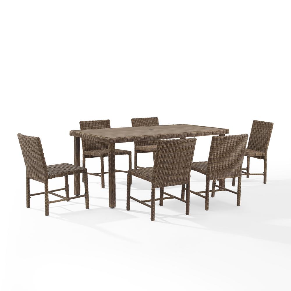 Bradenton 7Pc Wicker Outdoor Dining Set. Picture 8