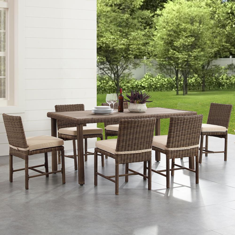 Bradenton 7Pc Wicker Outdoor Dining Set. Picture 2