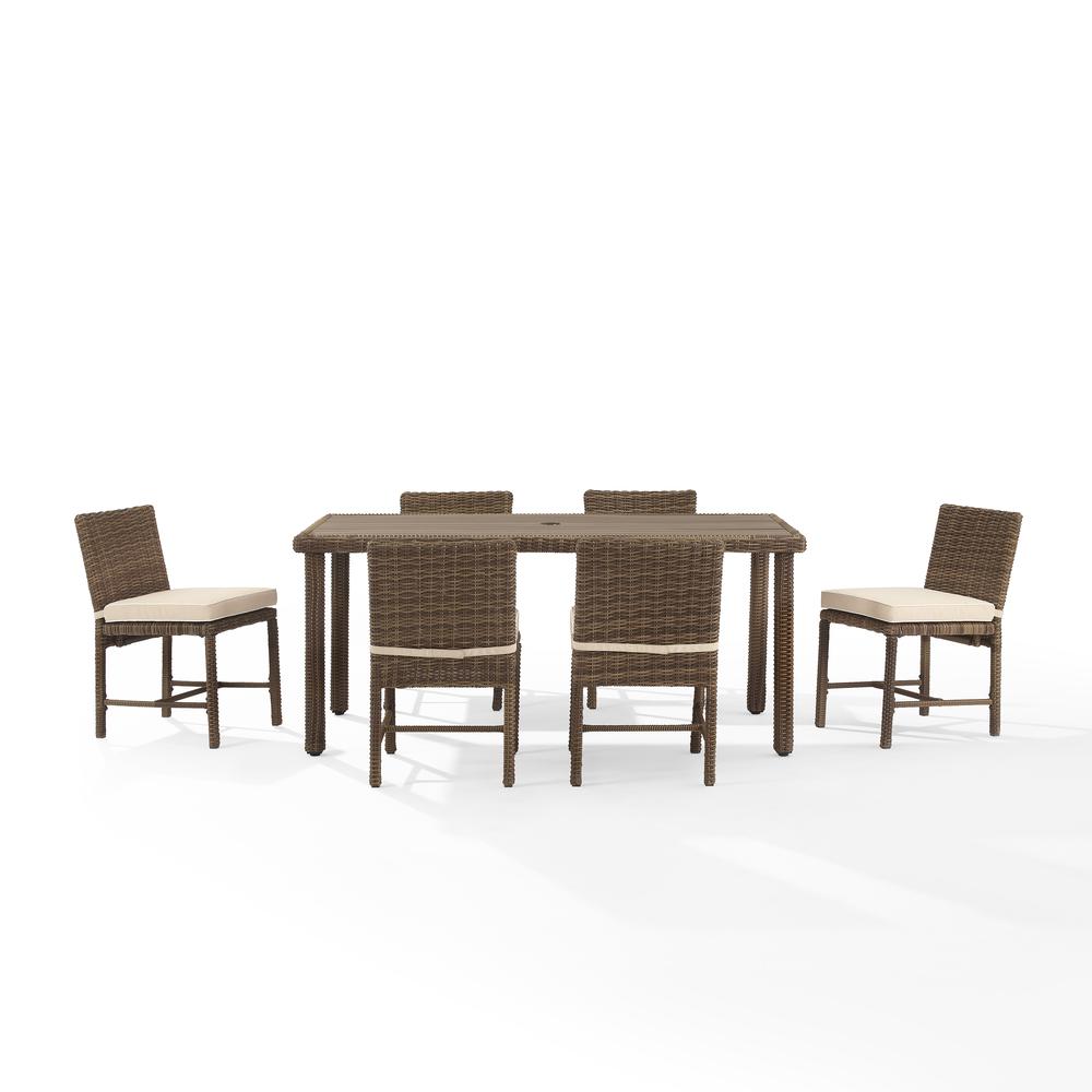 Bradenton 7Pc Wicker Outdoor Dining Set. Picture 8