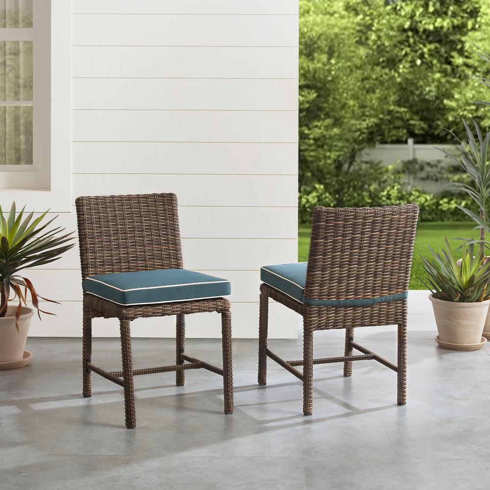 Bradenton 2Pc Wicker Outdoor Dining Chair Set - 2 Dining Chairs. Picture 2