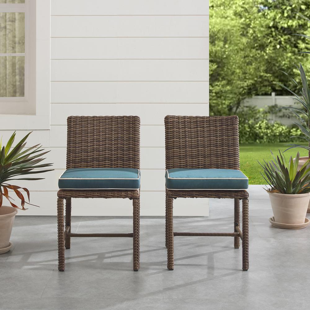 Bradenton 2Pc Wicker Outdoor Dining Chair Set - 2 Dining Chairs. Picture 3