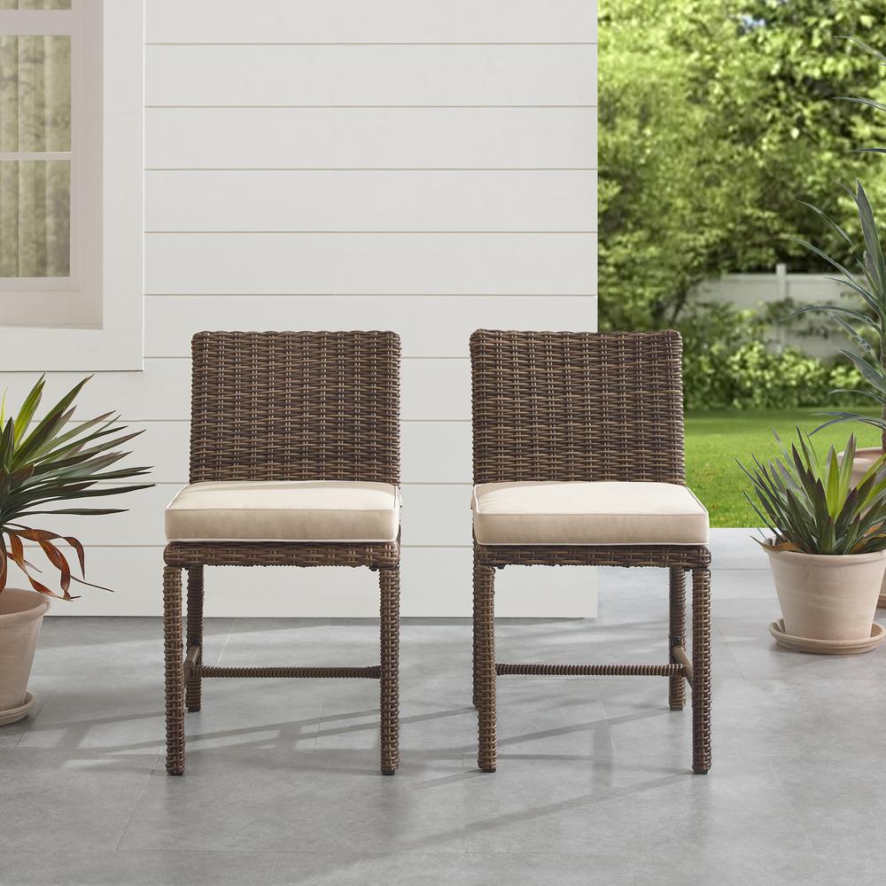 Bradenton 2Pc Wicker Outdoor Dining Chair Set - 2 Dining Chairs. Picture 3