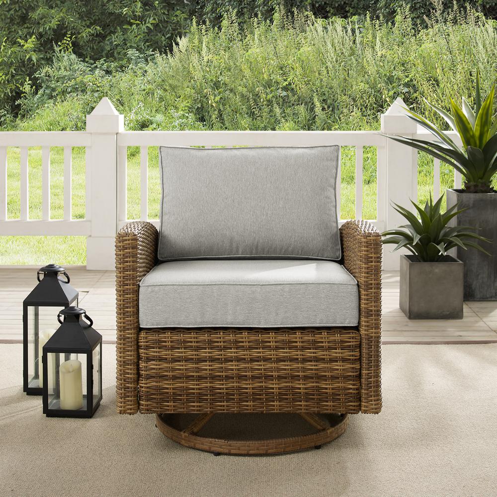 Bradenton Wicker Swivel Rocker Outdoor Chair. Picture 8